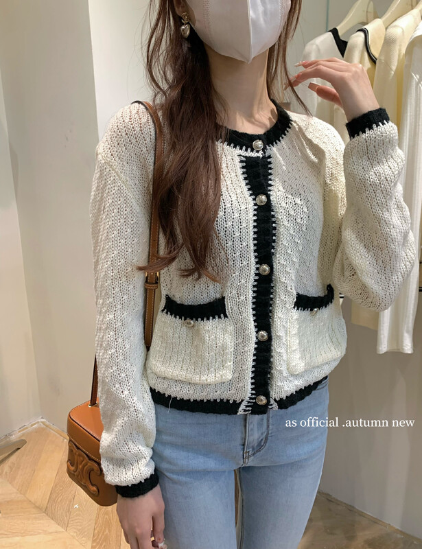 New in autumn! [AS] Textured small fragrance fashion warm sweater 8818# HJY