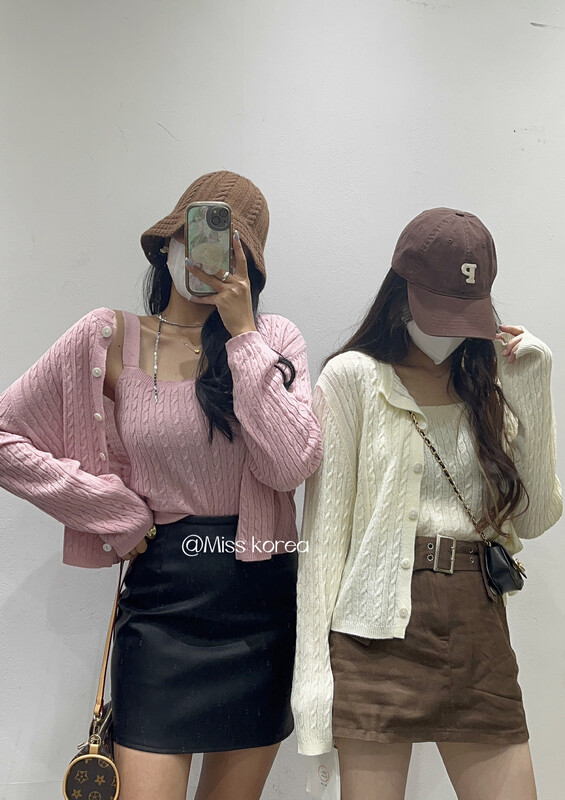 New in early autumn!【MISS KOREA】Simple and versatile small shirt + slim and comfortable vest set 9195# HBX