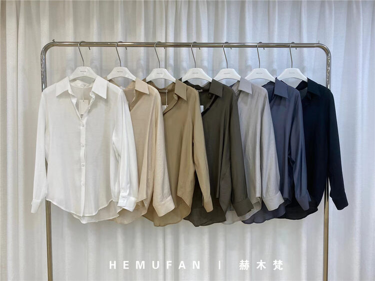 【HEMUFAN】Single-breasted slim and comfortable shirt 2619# L