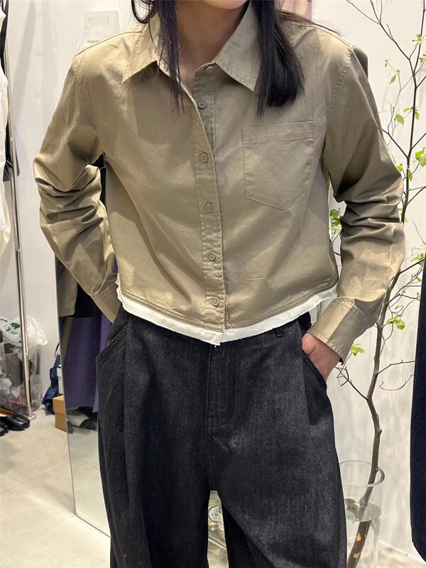 Autumn is new! [REPLAY] Contrast color loose all-match short jacket (only sells jacket) 7510# ZJY