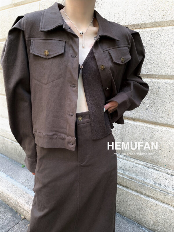 New in early autumn! [HEMUFAN] Premium Washed Loose Denim Jacket 3878# L