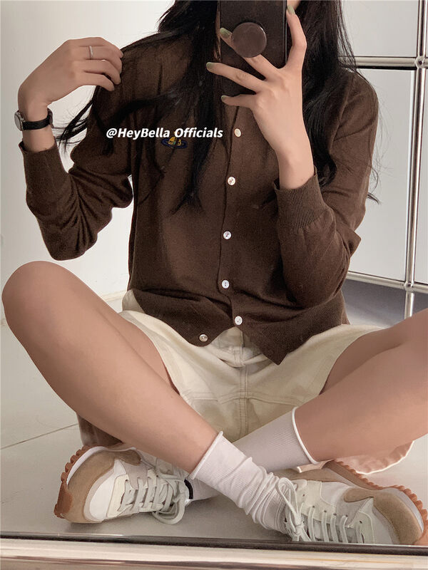 New in early autumn! [HEY BELLA] Loose breasted comfortable knitted cardigan 9145# LL