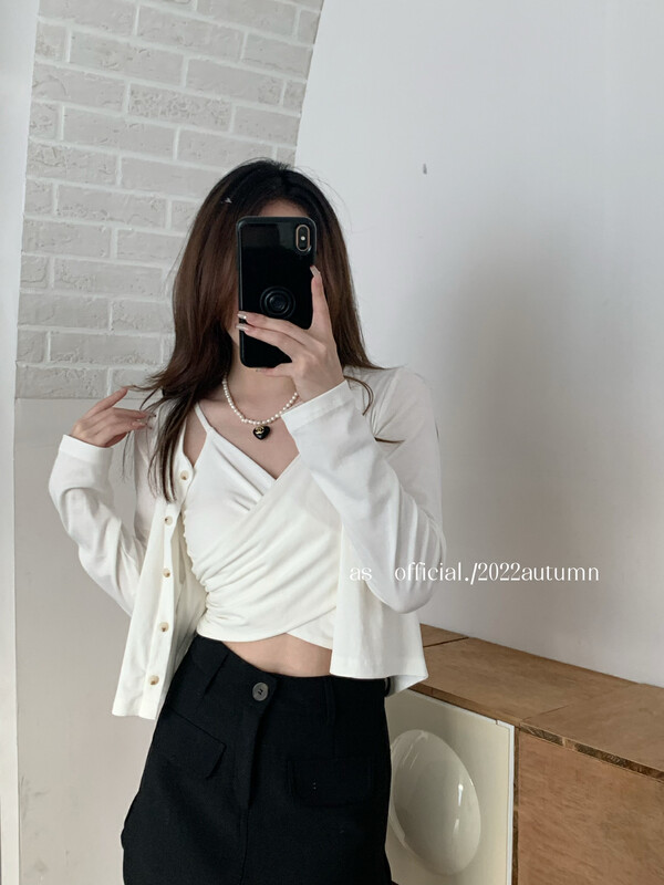 New in early autumn! [AS] slim camisole + fashionable knitted cardigan suit YS1-2305# HJY