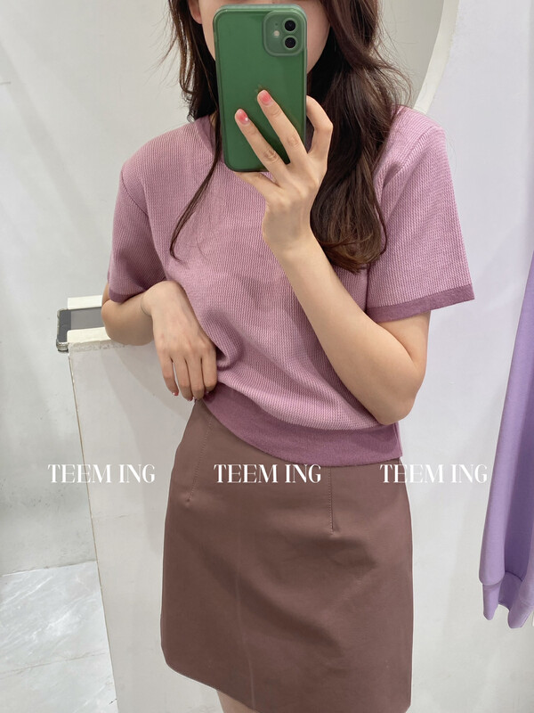 New in autumn! [TEEM ING] round neck versatile color-blocking warm sweater 22T572# HJY