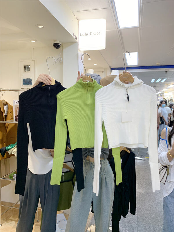 New in autumn!【LULU GRACE】Casual fit hot girl bottoming sweater 9189# ZJY
