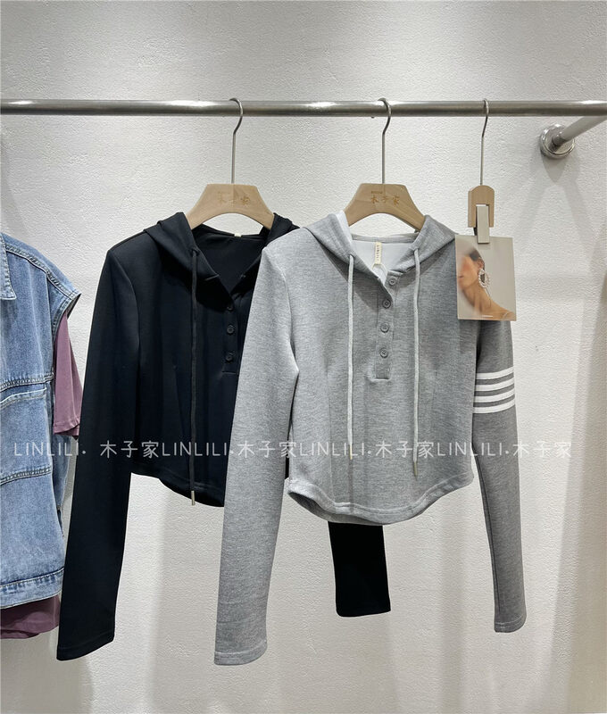 New in early autumn! [Muzijia] Korean version of the all-match striped short coat 88016# LSW