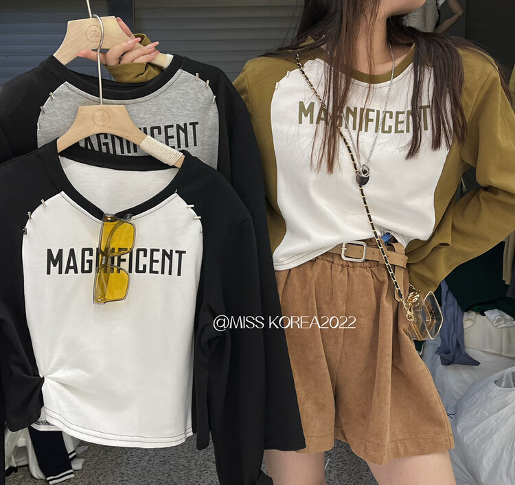 Autumn is new!【MISS KOREA】Korean color matching trend small sweater 9262-1# HBX