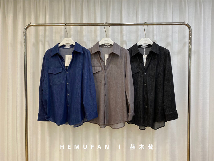 New in early autumn!【HEMUFAN】Single-breasted comfortable shirt 5079# L