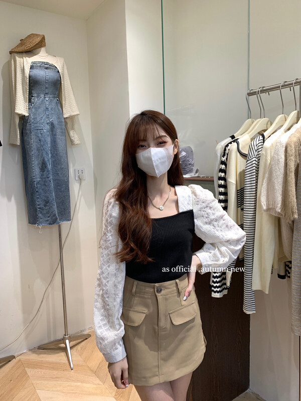 Autumn is new! [AS] Embroidered stitching knitted sweater 2337# HJY
