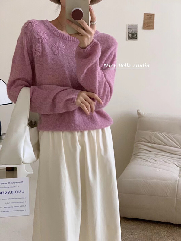 New in early autumn! [HEY BELLA] Pullover knitted sweater 9125# L