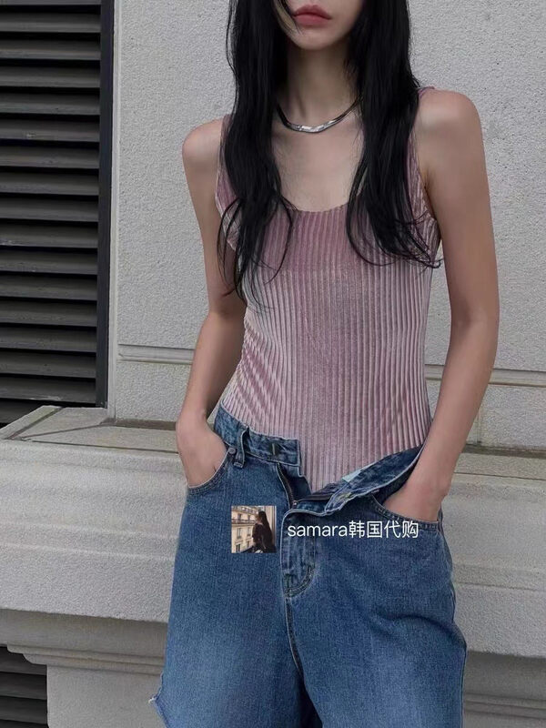 Early autumn new style!【TOP CLOSET】velvet camisole one-piece vest/sling 9868# OZQ