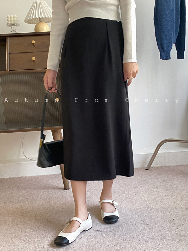 New in early autumn!【CHERRY STUDIO】Korean version all-match back elastic suit skirt 6708# HBX