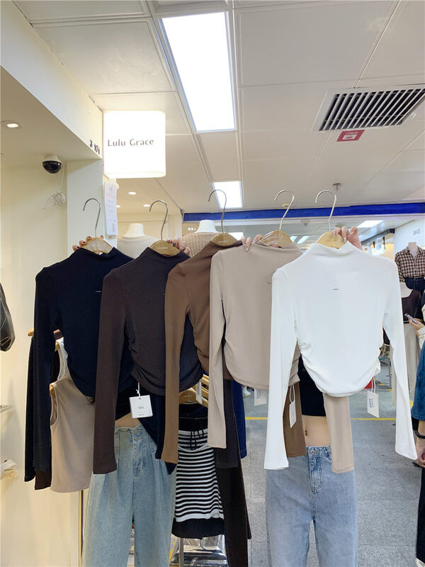 New in autumn!【LULU GRACE】Solid color turtleneck all-match bottoming shirt 9218# ZJY