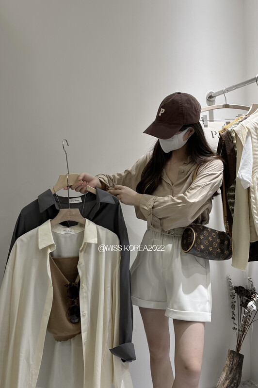 New in autumn!【MISS KOREA】Solid color commuter loose shirt 9277# HBX