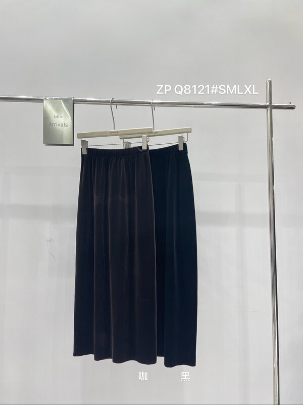 【Z.P STUDIOS】Velvet Straight All-match Skirt 8121# ZJY