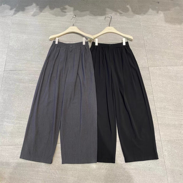 New in early autumn! [SELF] Buttoned elastic waist all-match casual pants 7559# LSL