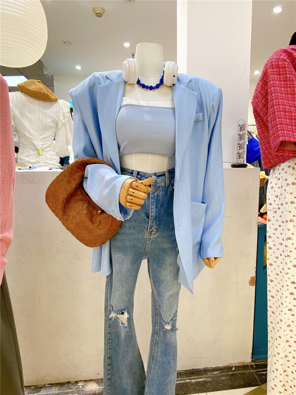 New in early autumn!【SEVENFOURSHOP】Color-blocking versatile short vest/sling 88166# OZQ