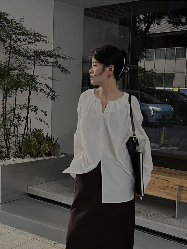 New in autumn! [SOUL] Small fresh and simple all-match casual shirt 2669# CLS