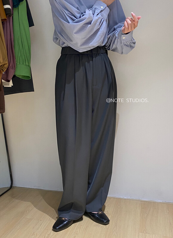 New in early autumn! [NOTE] Korean version of loose high waist slim straight casual pants 22702# HBX