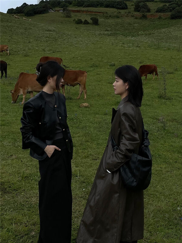 Autumn is new!【SOUL】Fashion trend all-match temperament leather jacket 2643# CLS