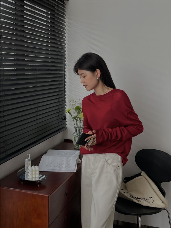 New in autumn! [SOUL] Simple pullover all-match long-sleeved sweater 2760# CLS
