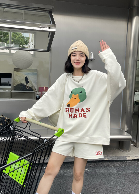 【KEYBOARD】Korean version of casual age-reducing cartoon alphabet sweater suit 2225