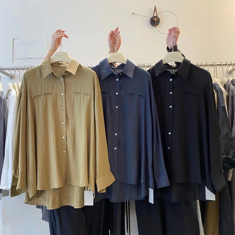 New in early autumn! [SELF] Simple and versatile pleated shirt 7520# LSL