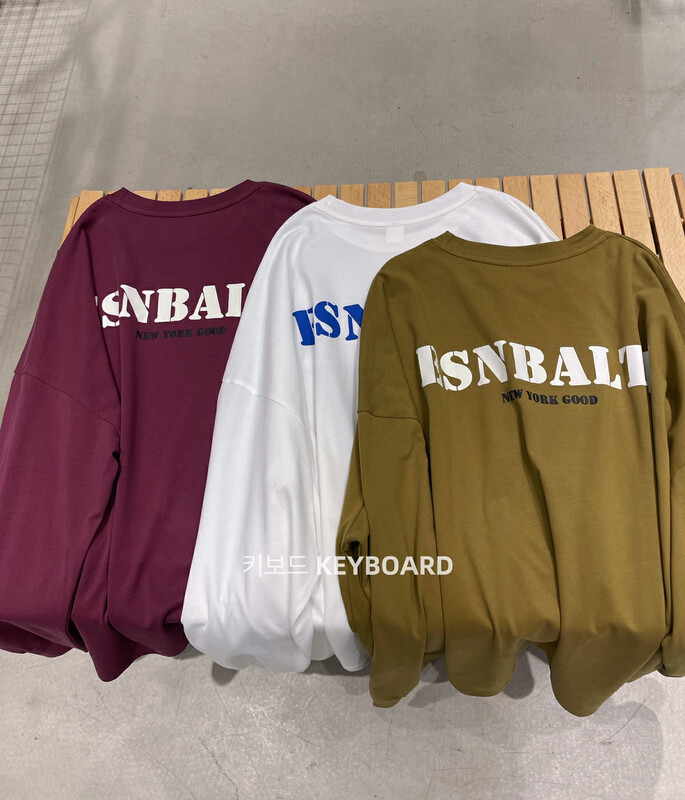 [KEYBOARD] Versatile front and back letter printed long-sleeved T-shirt 2238