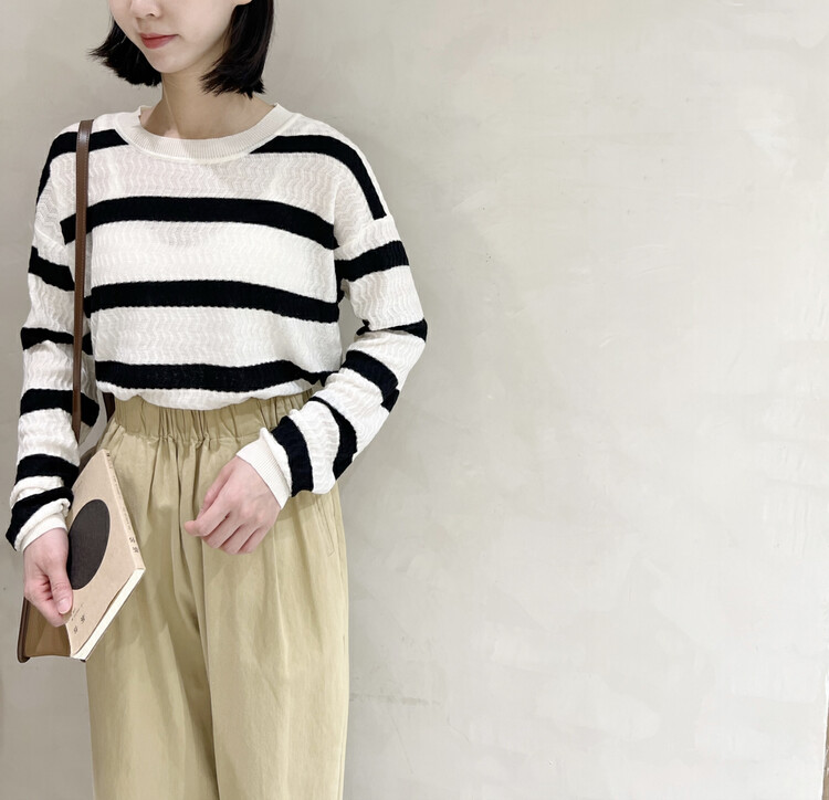 New in autumn!【I LOOK】 Japanese silhouette striped sweater 91039# ZJY