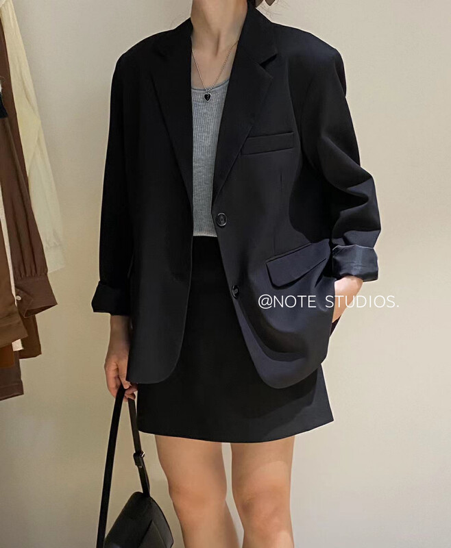 New in early autumn! [NOTE] Simple and loose commuter suit with temperament 22697# HBX