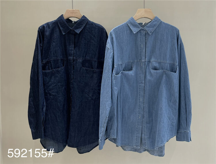 New in autumn! [fabric] casual simple and comfortable shirt 592155# L