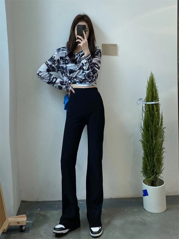 New in early autumn! [Modern 197] High waist slimming casual pants 1325A-1# LSL