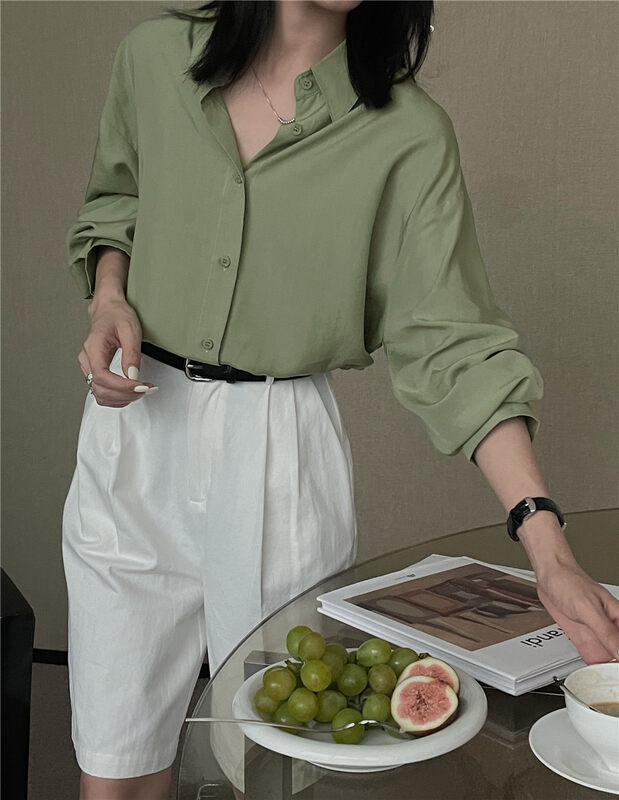 New in autumn! [SOUL] commuter temperament all-match clean shirt 2710# CLS