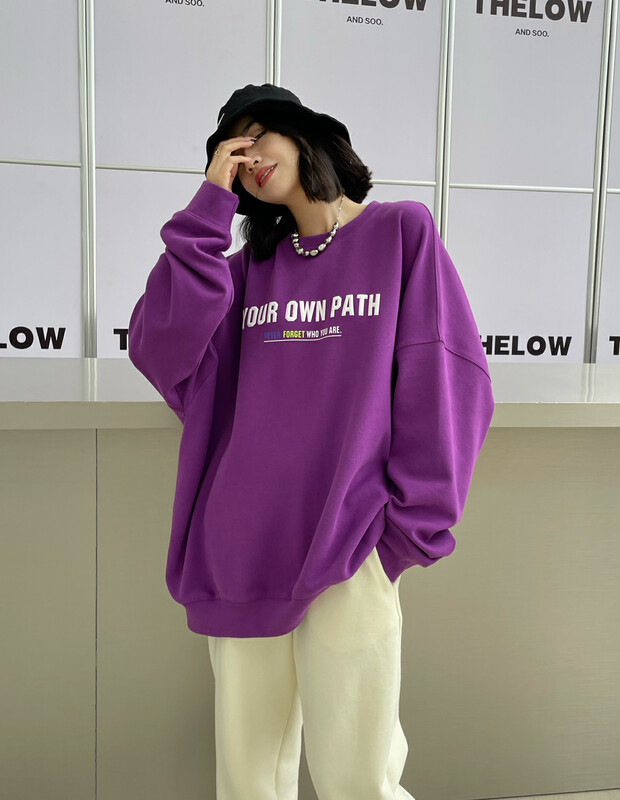 【KEYBOARD】Korean Foam Letter Print Pullover Sweater 6626K# CQW