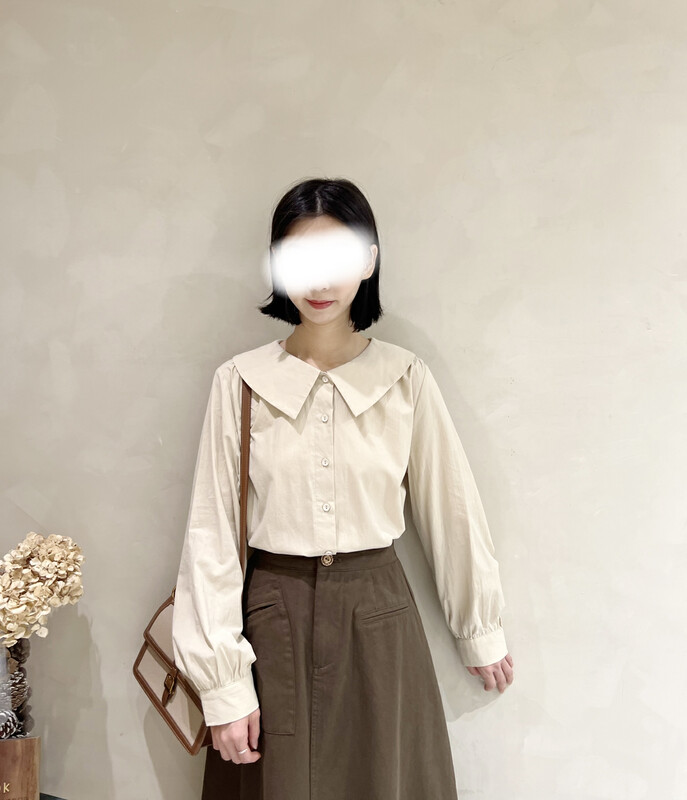 New in early autumn! [I LOOK] Japanese simple retro versatile long-sleeved shirt 12085# ZJY