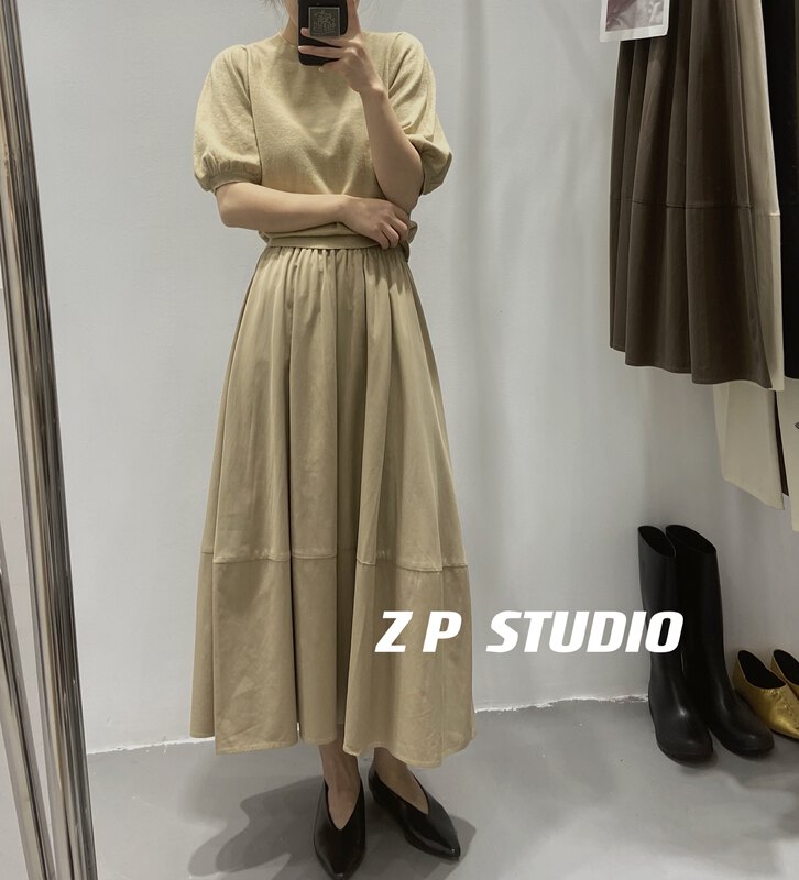New in autumn!【Z.P STUDIOS】Korean all-match large swing skirt Q8001# ZJY