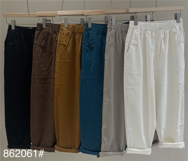 New in early autumn! [fabric] slim, comfortable and versatile casual pants 862061# L