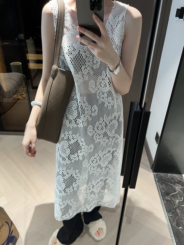 New in early autumn! [Modern 197] Gentle hollow sleeveless dress 61169# LSL