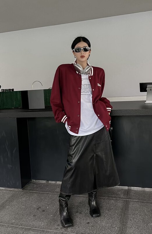 New in early autumn!【OUR】American retro baseball uniform short jacket 12331# LSW