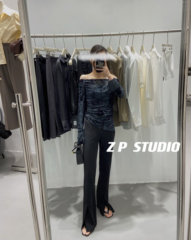 Autumn is new! [Z.P STUDIOS] Versatile slim split leggings 9022# ZJY