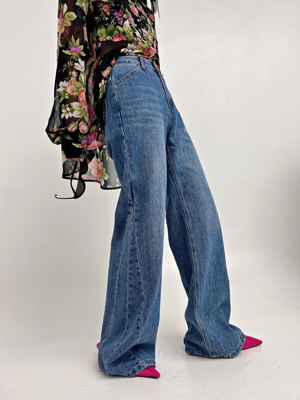 New in early autumn!【D.TWO D2】Rewashed water horn slimming jeans 2305082# ZXL