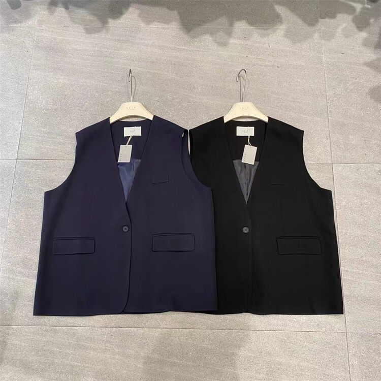 New in autumn!【SELF】Single-button minimalist suit vest 7680# LSL