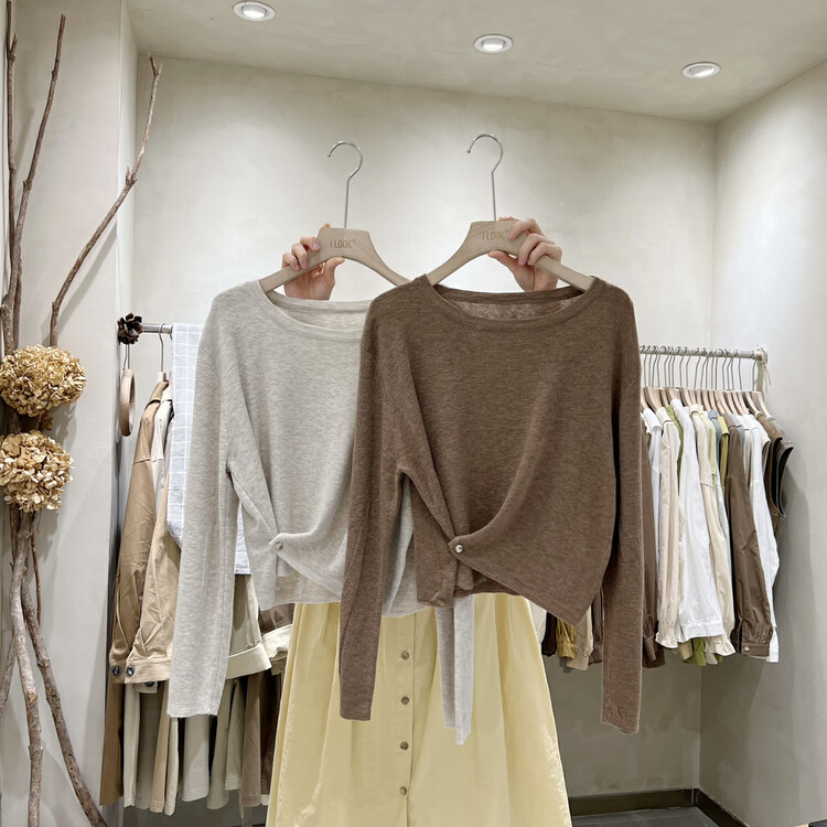 New in early autumn!【I LOOK】One button gentle all-match knitted sweater 91038# ZJY