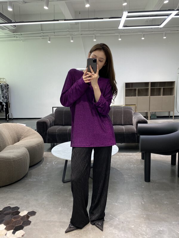 New in early autumn! [Modern 197] High waist wide leg all-match casual pants 51020# LSL