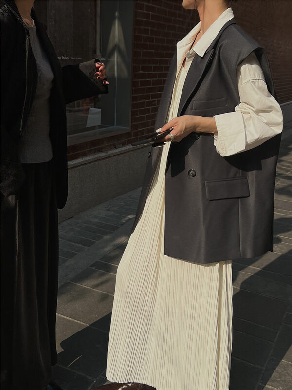 New in autumn! [SOUL] Commuter style double-breasted suit vest 2630# CLS