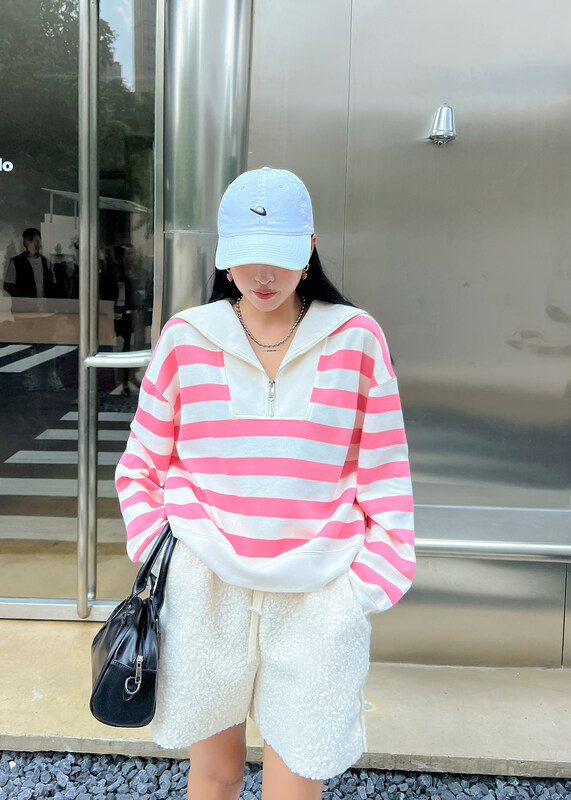 New in early autumn!【OUR】Korean striped fashion sweater 11007# LSW