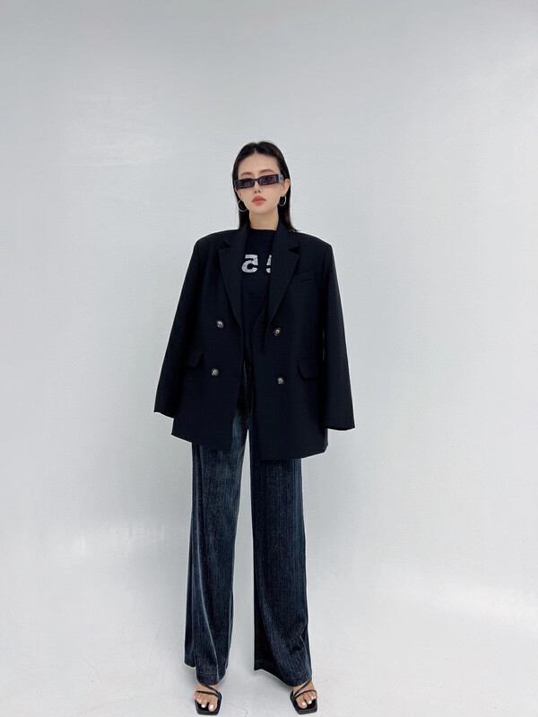 New in early autumn!【D.TWO D2】velvet straight-leg loose casual pants 2305130# ZXL