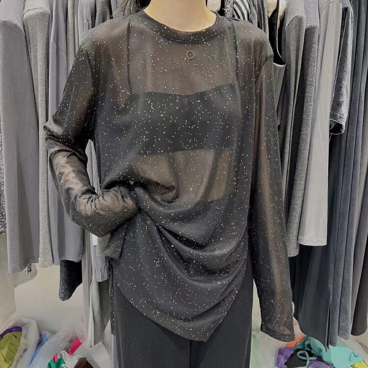 New in autumn! [Modern 197] Mesh design versatile bottoming shirt 81359# LSL
