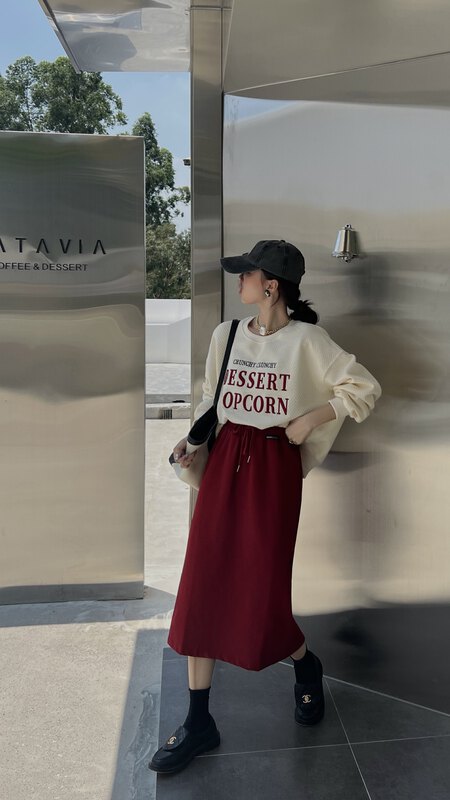 New in early autumn!【OUR】Slim Korean comfortable casual skirt 11537# LSW