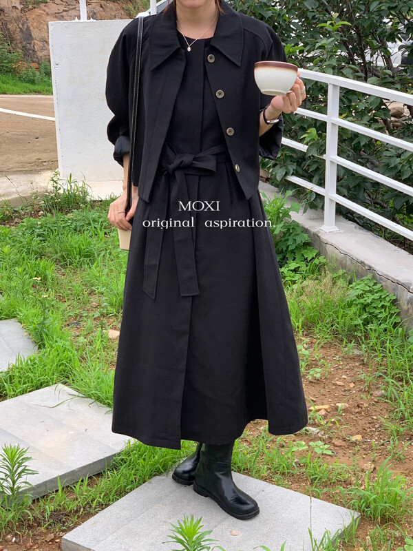 New in autumn!【MOXI】Fashion and simple temperament short windbreaker 8824# CQW